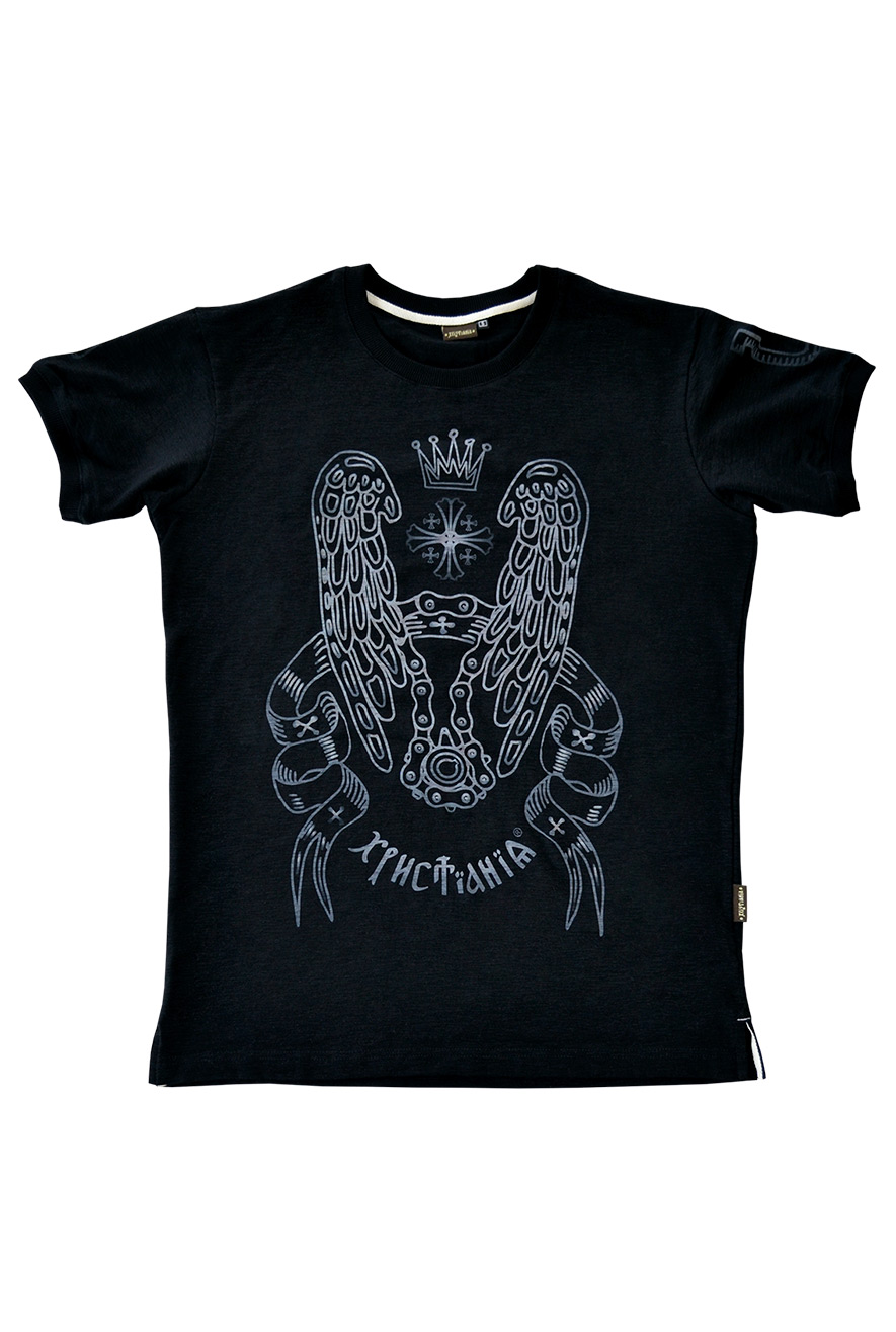 черная футболка Альфа и Омега