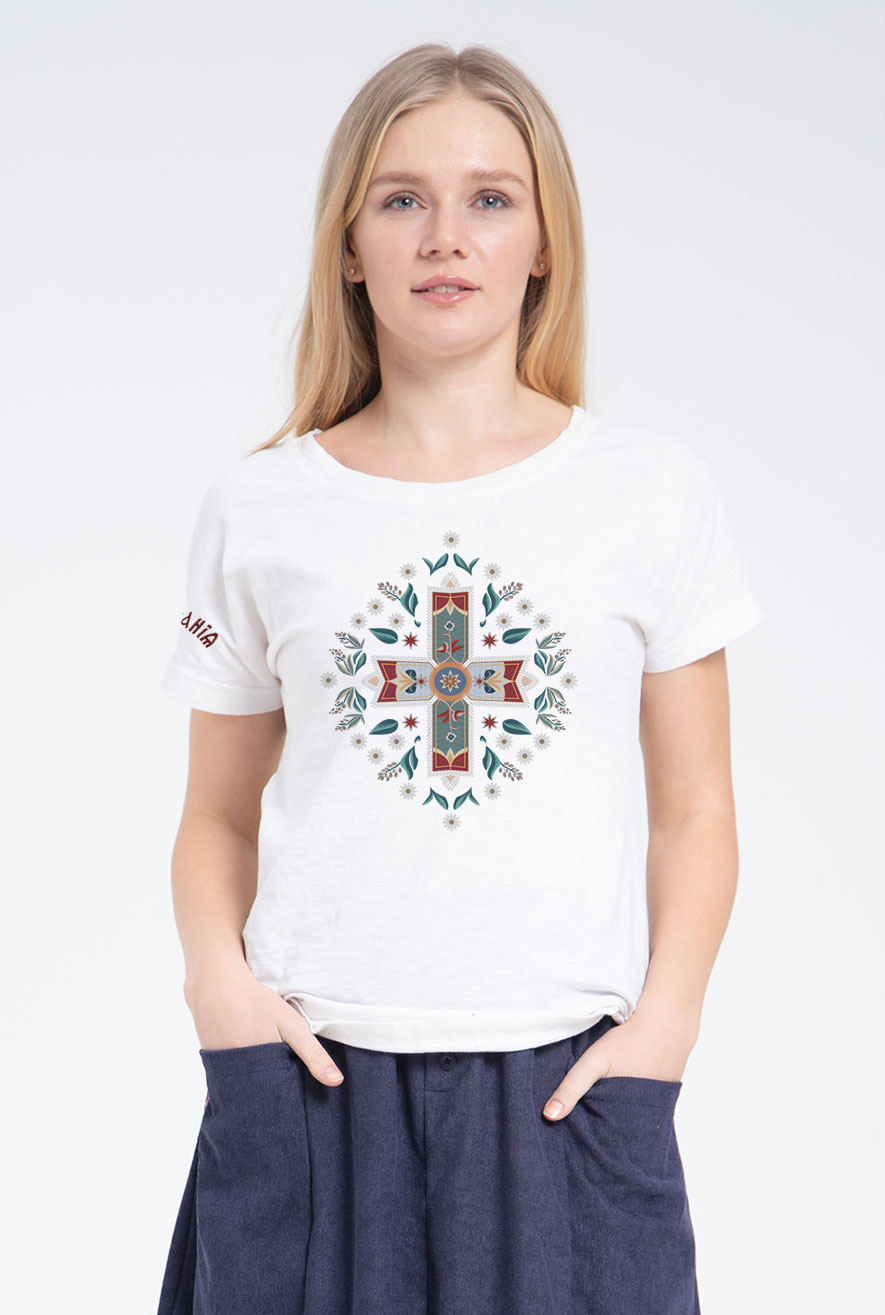 women's T-shirt with cross