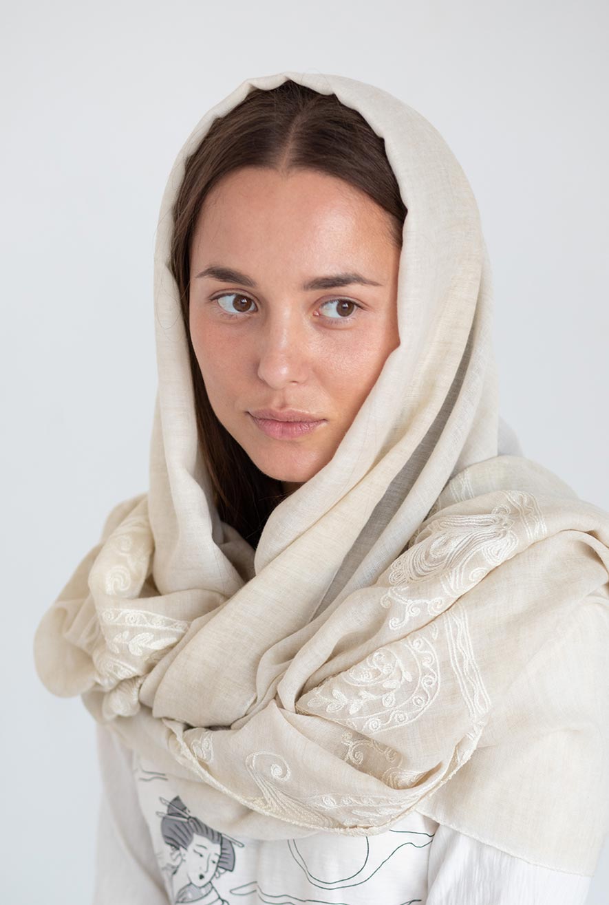 beige shawl 