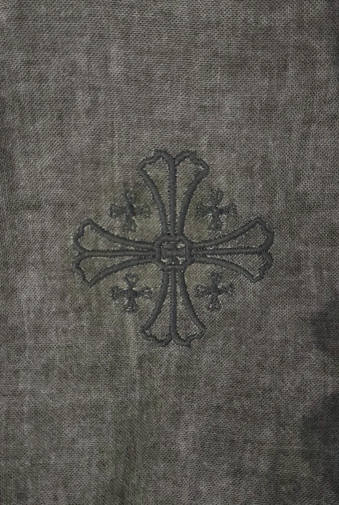 Embroidered cross on clothes