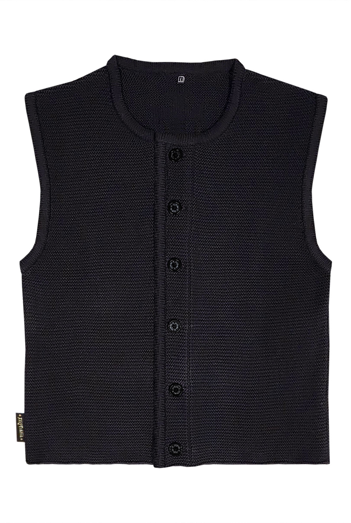 Knitted vest with a cross