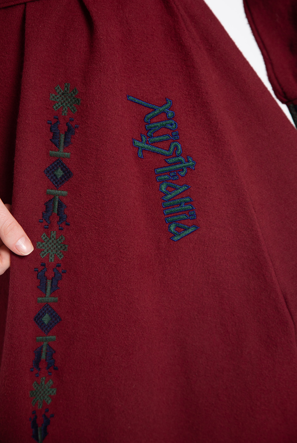 embroidery on the dress