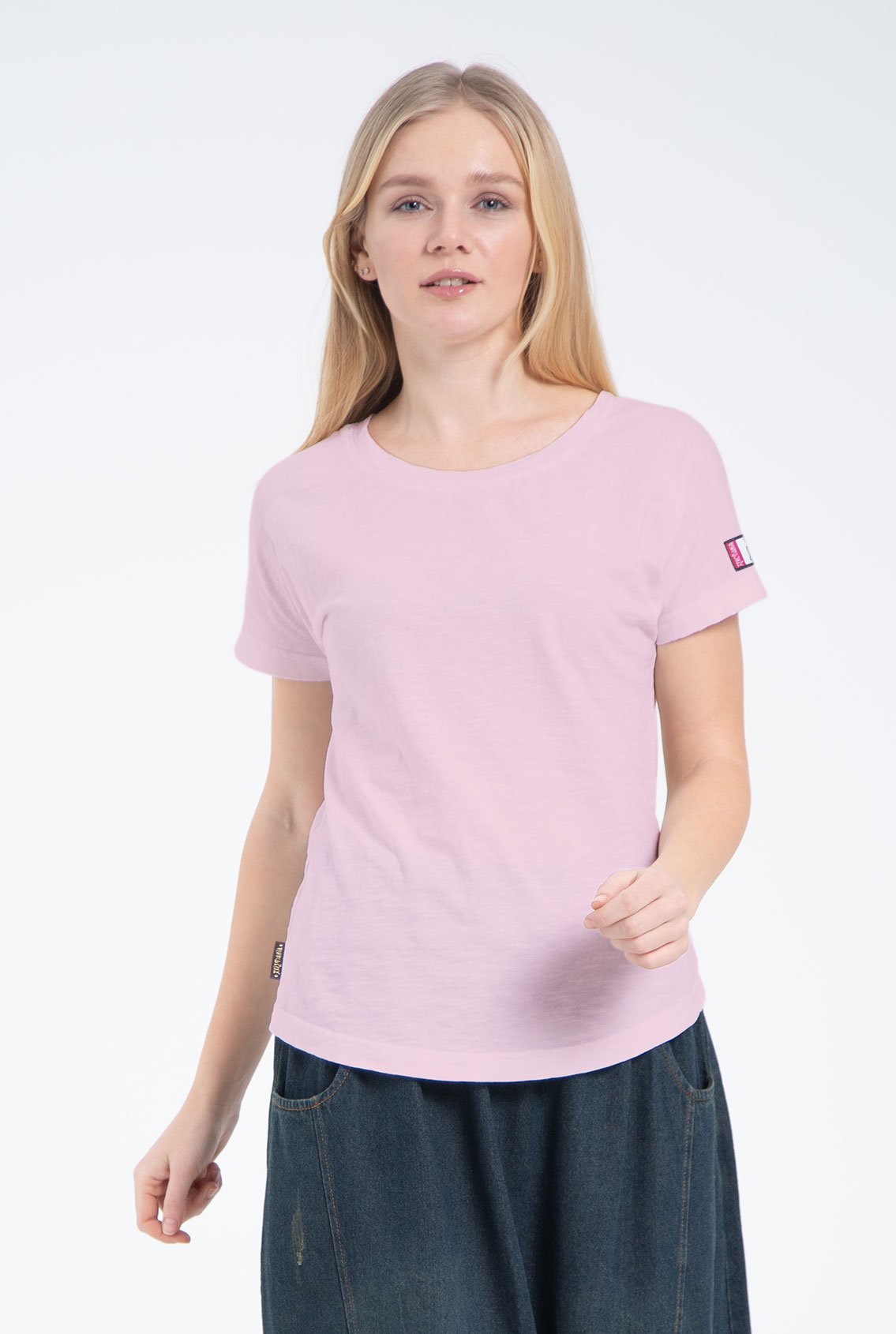 pink t-shirt with an angel
