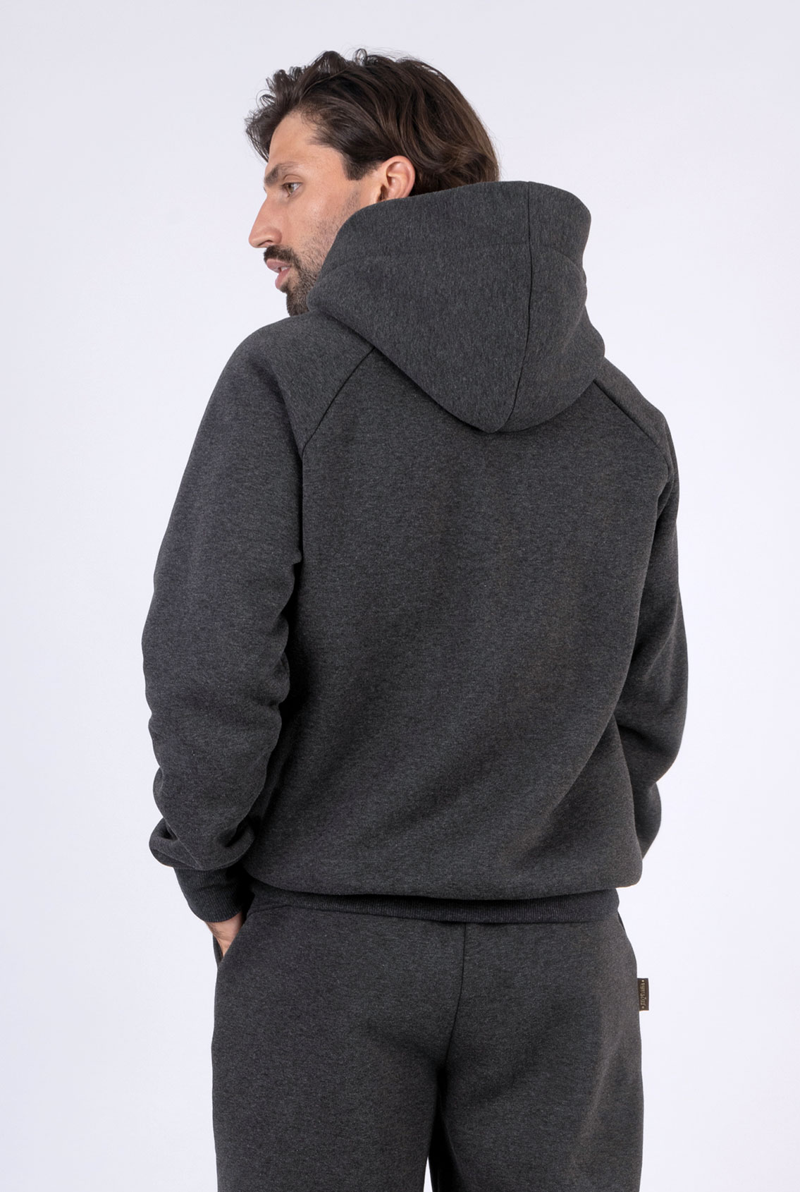 men's gray hoodie