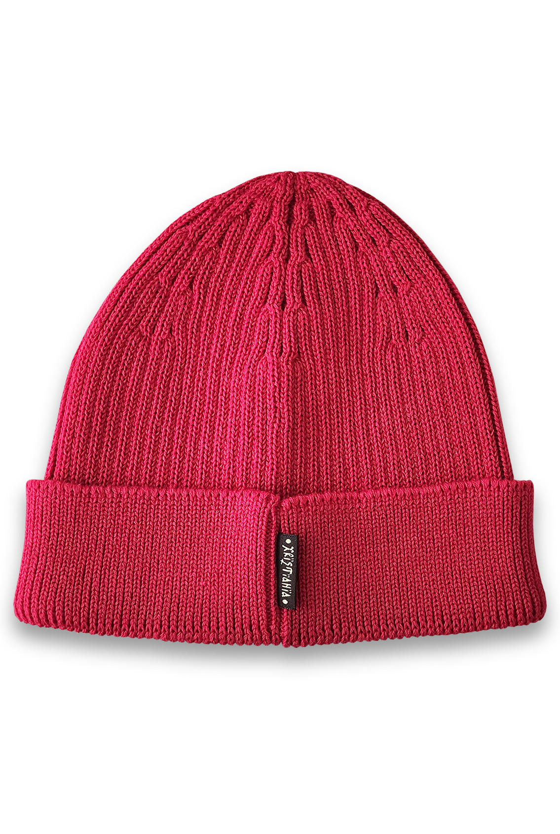 beanie hat red with embroidery