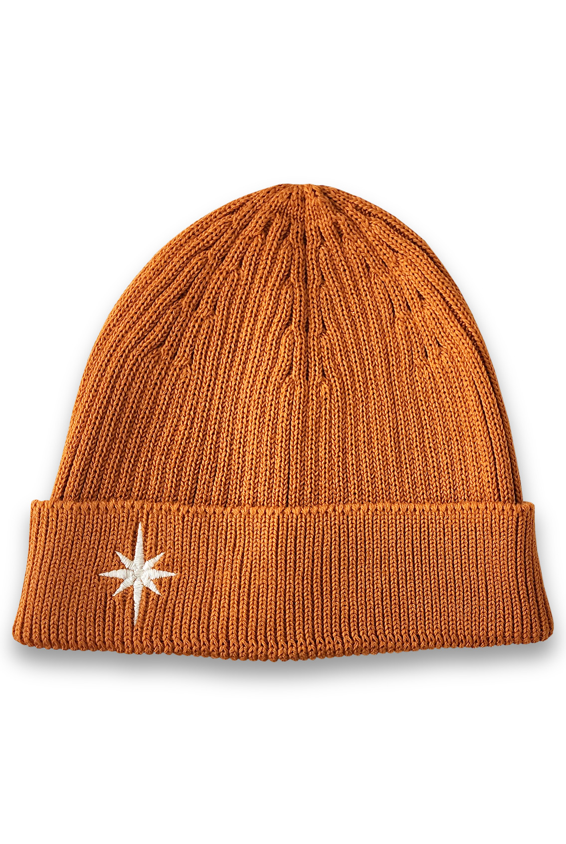 оранжевая шапка с рождественской звездой