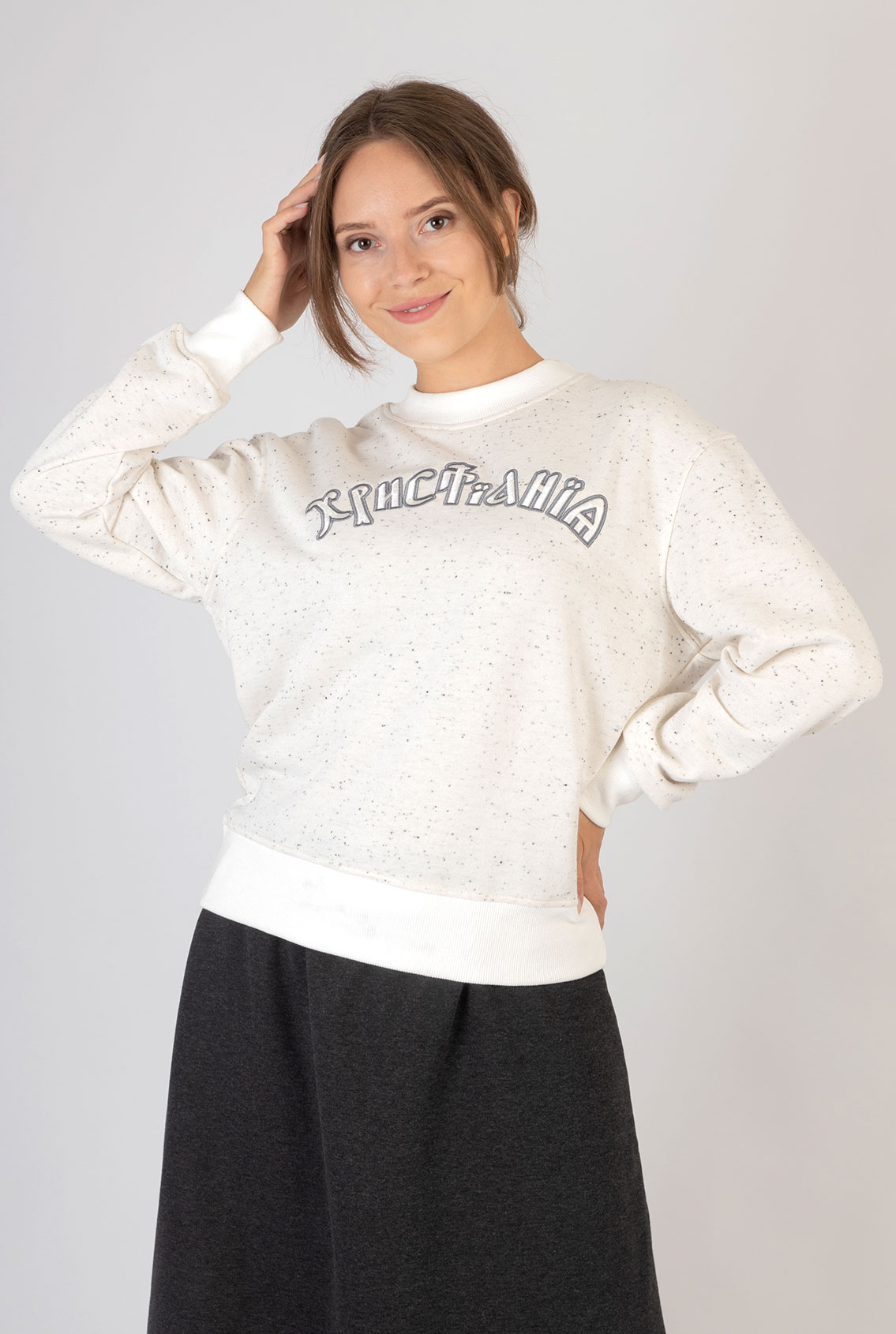 women's sweatshirt with embroidery
