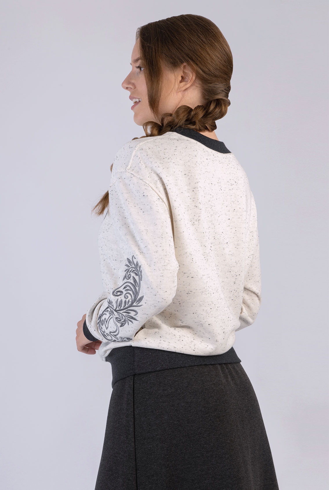 women's sweatshirt with embroidery