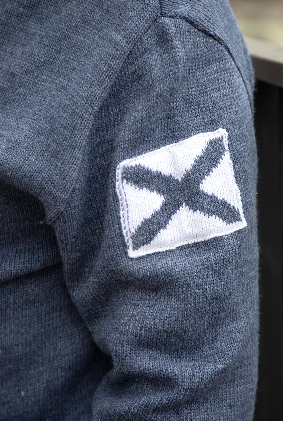 St. Andrew's cross on the sleeve 